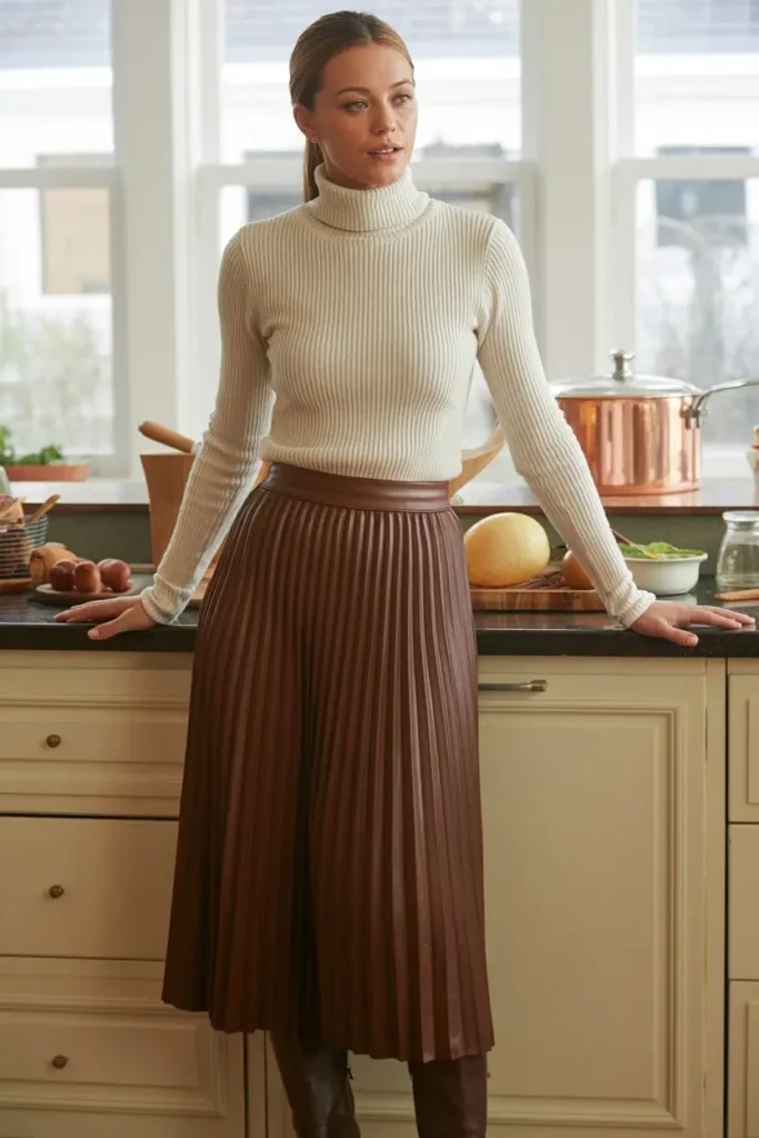 Sweater skirt Thanksgiving women over 40