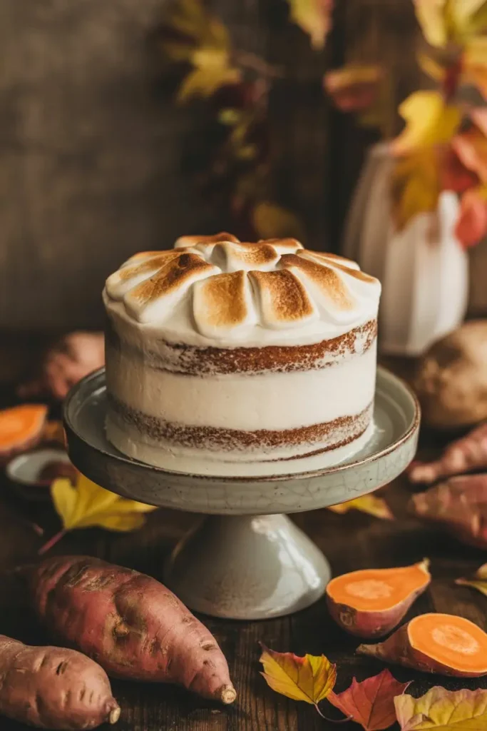 Sweet potato marshmallow cake