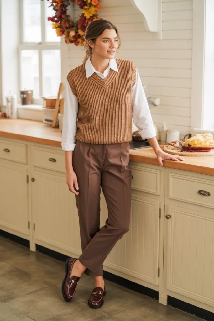 Thanksgiving hostess vest outfit