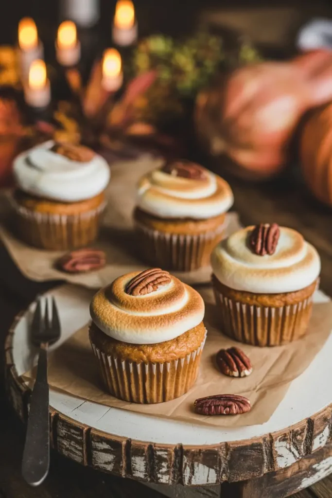 Thanksgiving marshmallow cupcakes