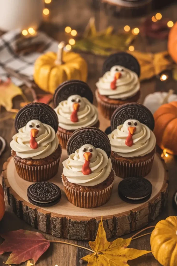 Thanksgiving turkey cupcakes