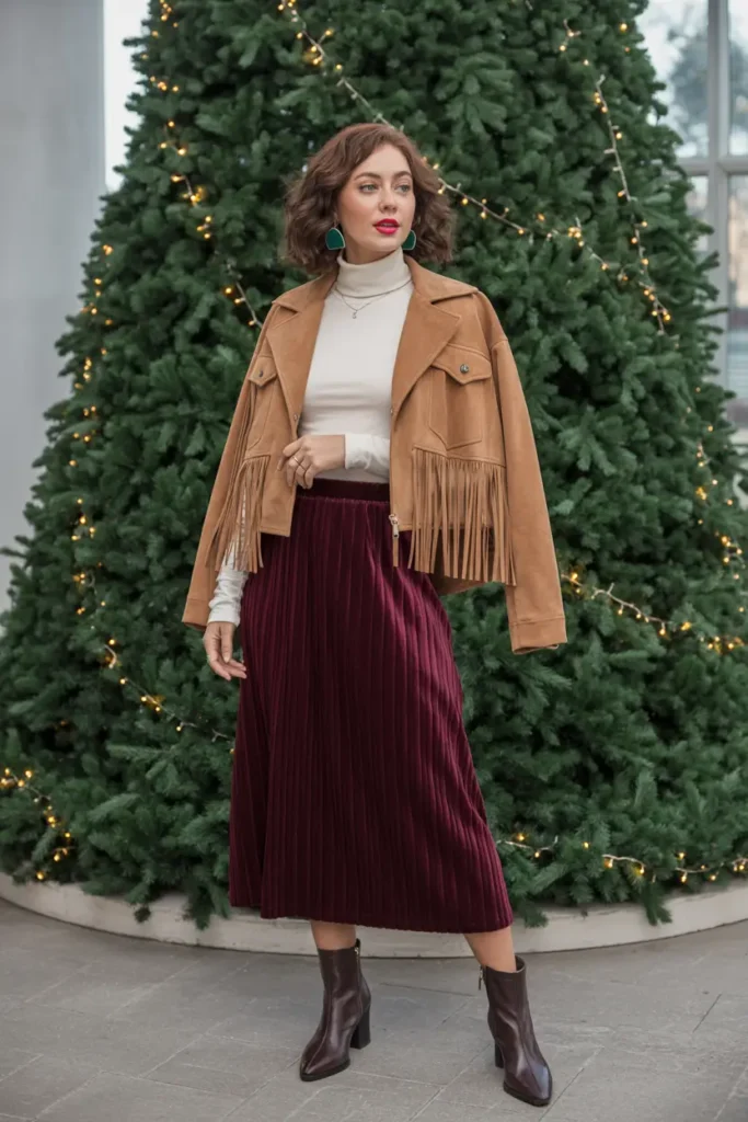 Velvet western holiday fashion