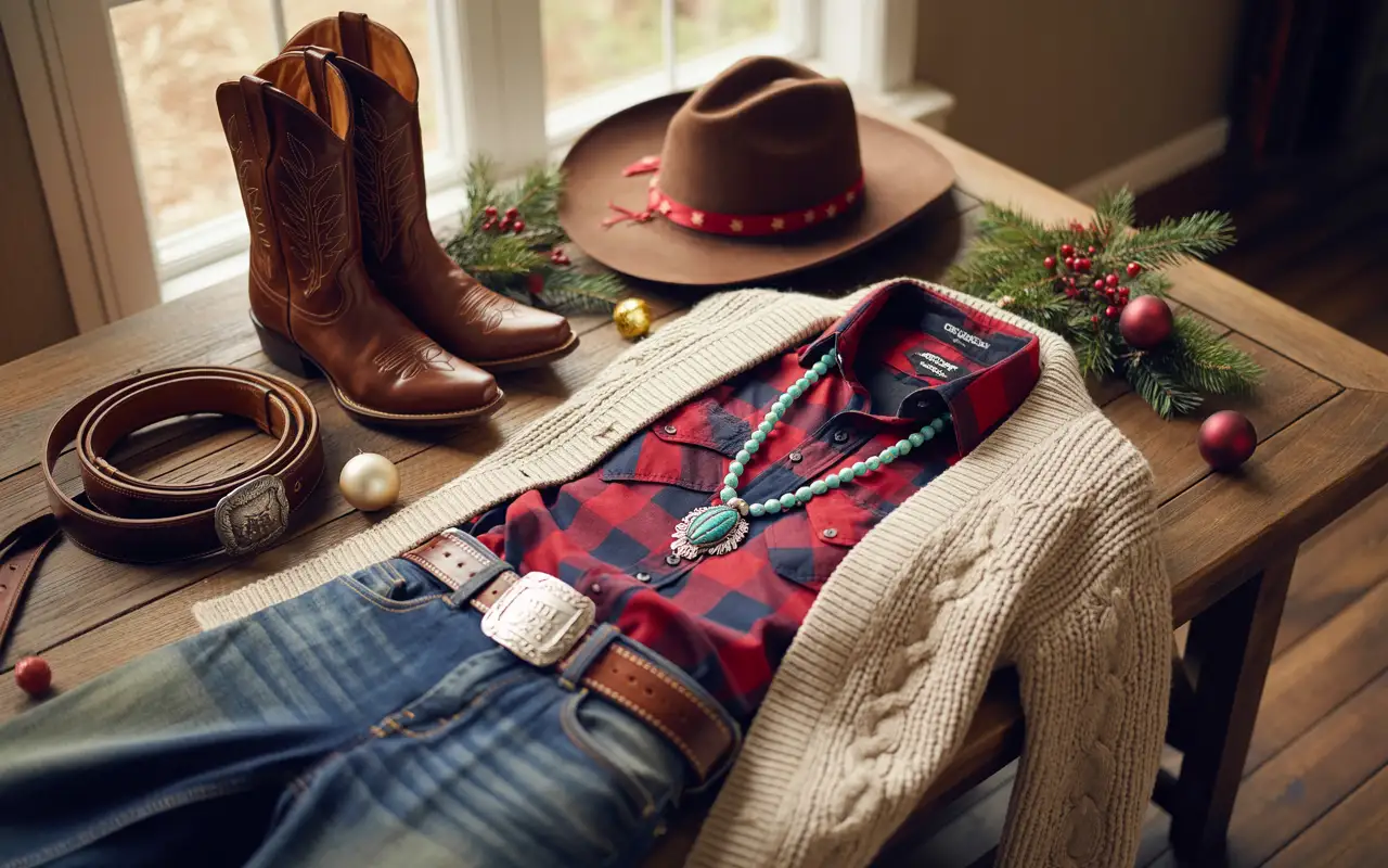 12 Western Christmas Outfit Ideas That Blend Cowboy Charm with Holiday Cheer