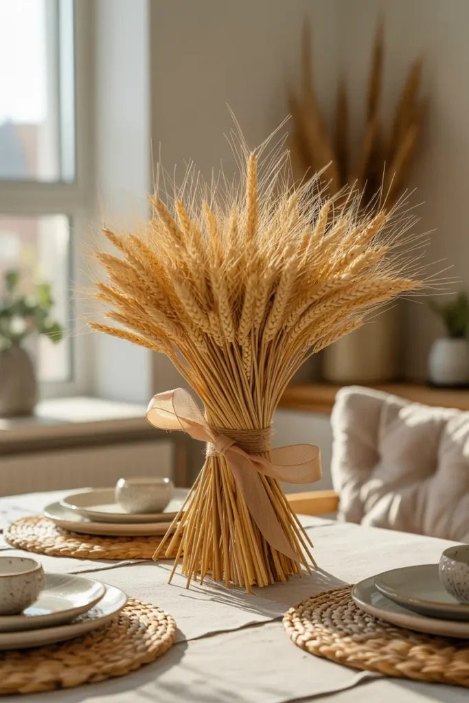 Wheat Sheaf Bundle Table Decor Ideas