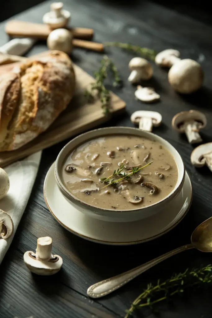 Wild mushroom soup