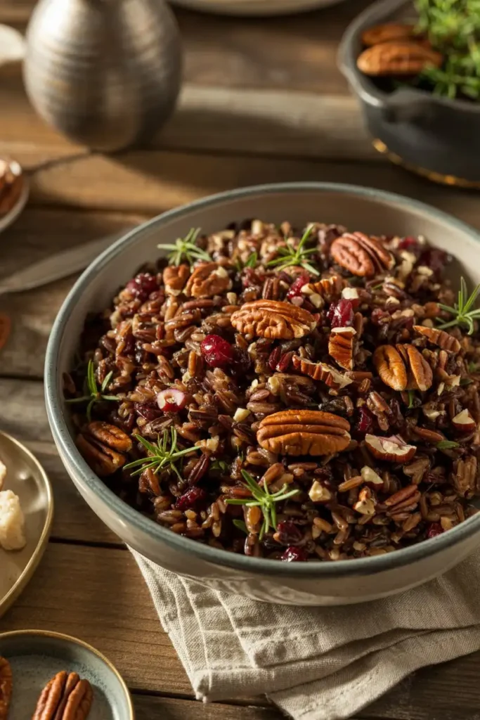 Wild rice cranberry salad