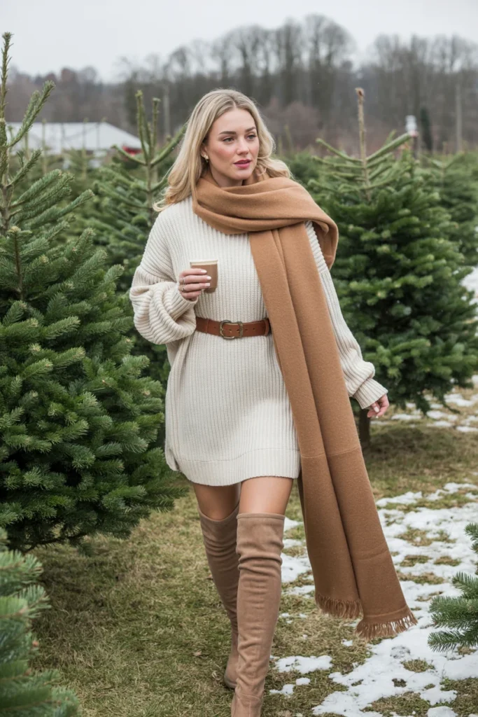 Affordable festive looks sweater dress