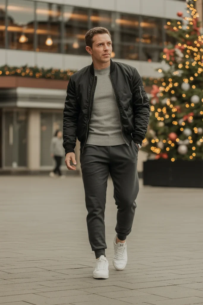 Athleisure Christmas outfit men
