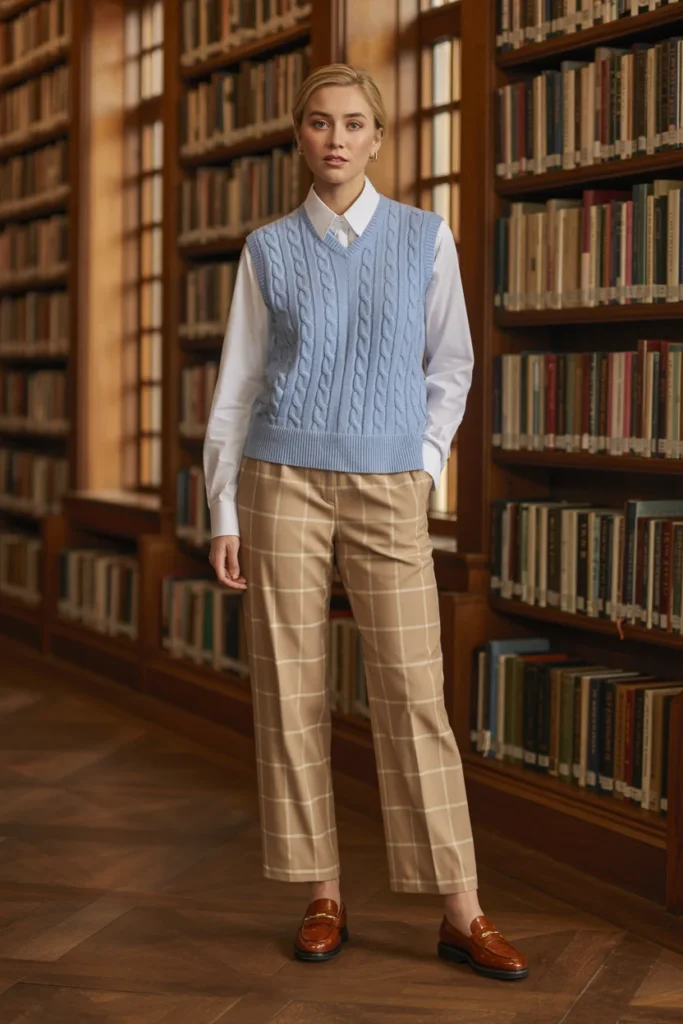 Baby blue sweater vest