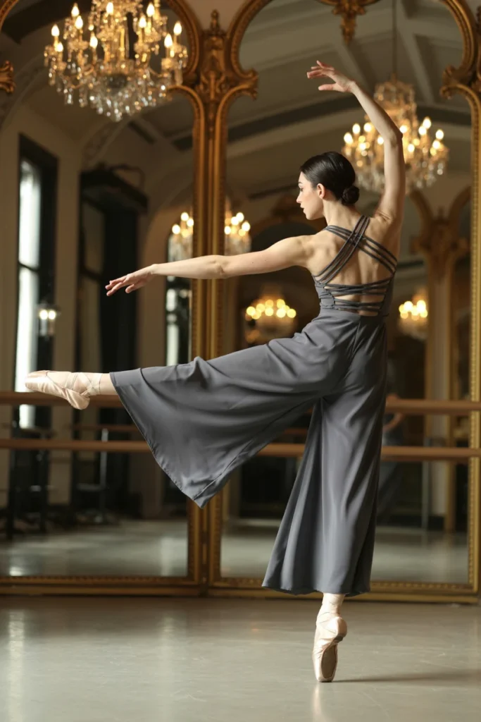 Ballet jumpsuit open back