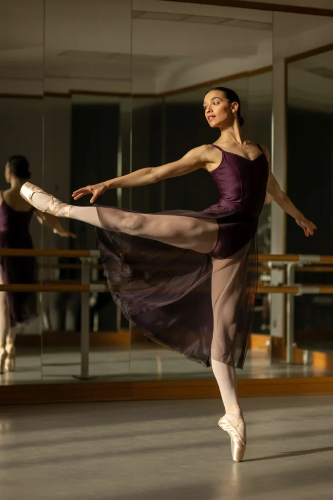 Ballet unitard sheer skirt