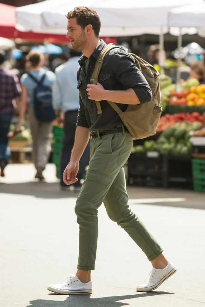 Black chambray shirt outfits