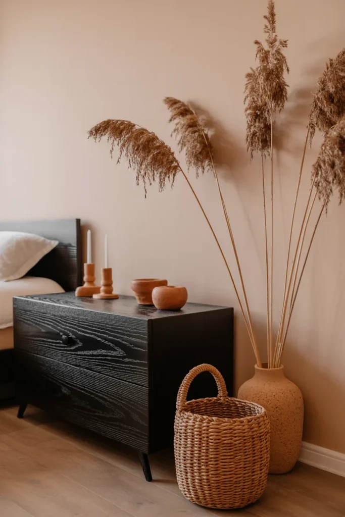 Black dresser decorating ideas