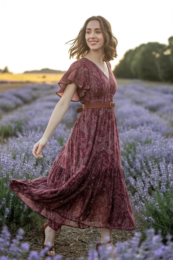 Boho maxi dress outfit