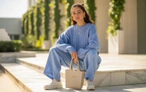Powder blue loungewear set
