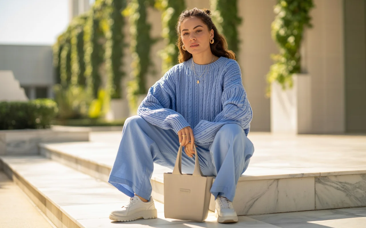 Powder blue loungewear set