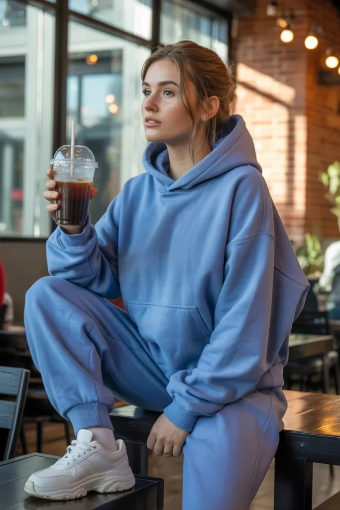 Bubble blue matching set outfit