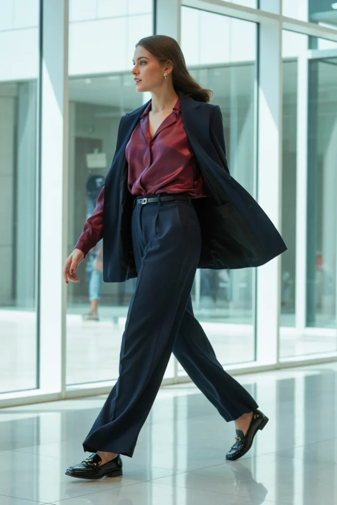 Business casual wide leg pants