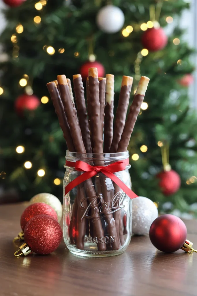 Chocolate pretzel Christmas candy