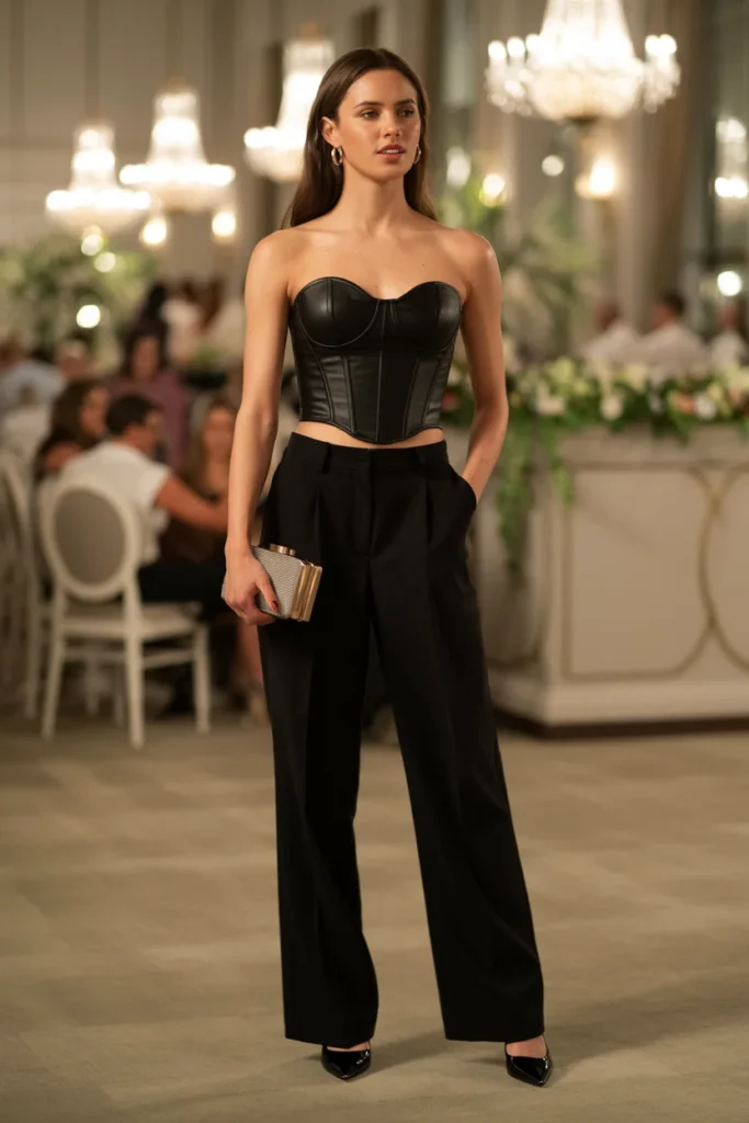 Corset top holiday outfit