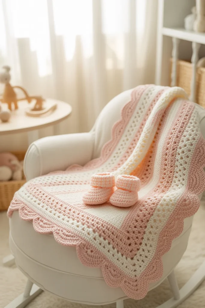 Crochet baby blanket gift
