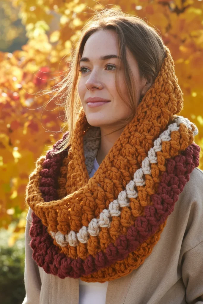 Crochet infinity scarf