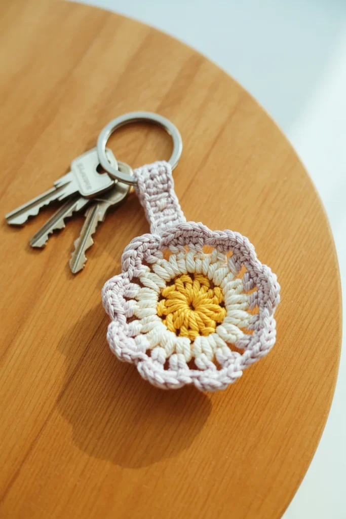 Crochet keychain charm