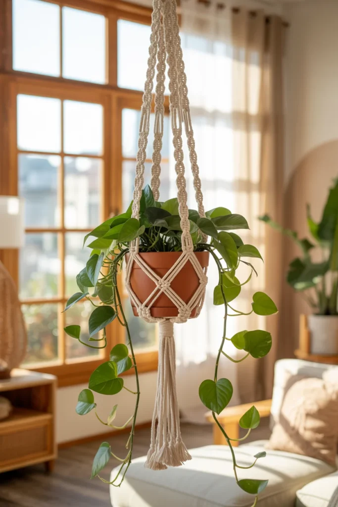 Crochet plant hanger gift
