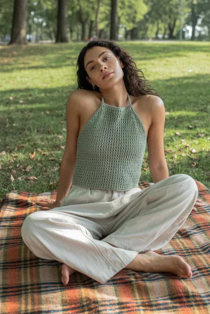 Crochet top bohemian style