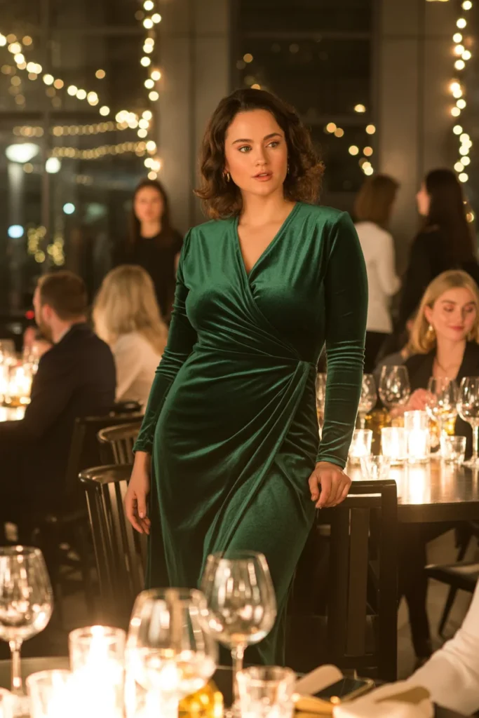 Curvy velvet party dress