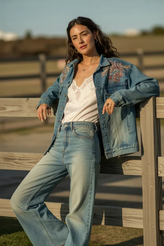 Denim hippie outfit ideas