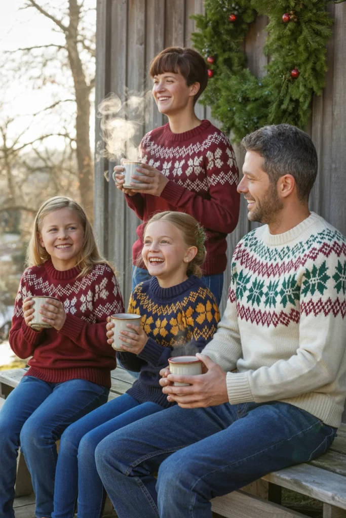 Family Christmas outfits ideas sweaters