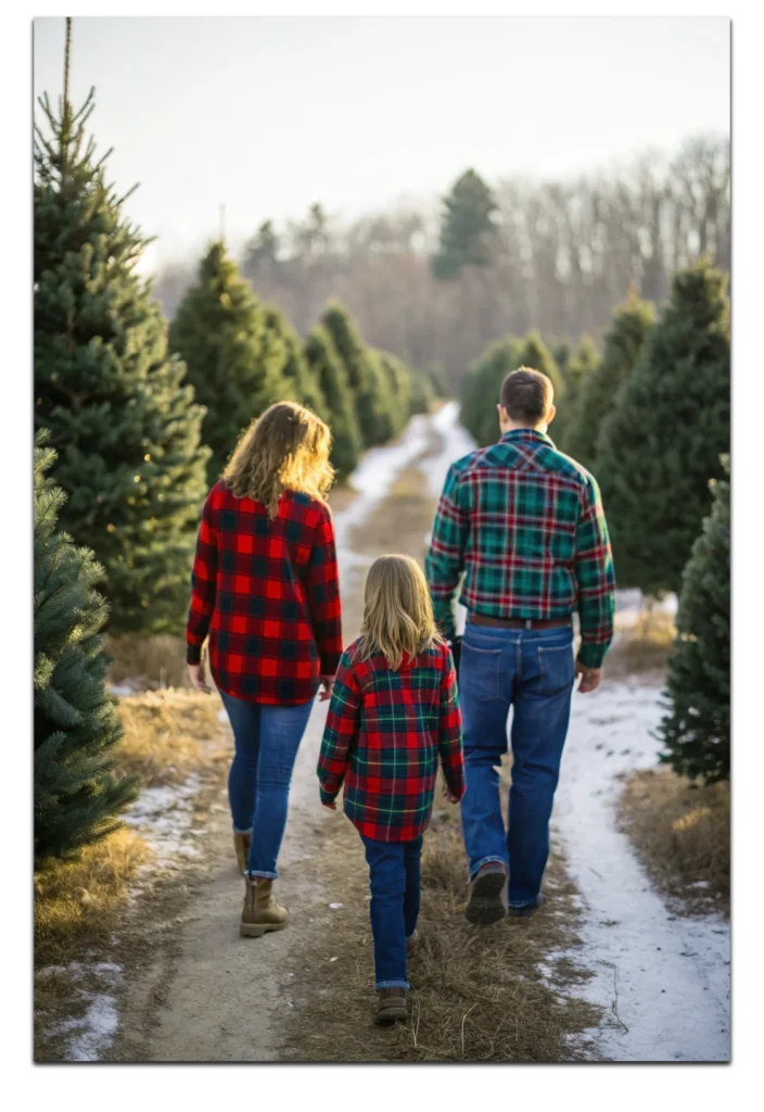 Family holiday matching outfits casual