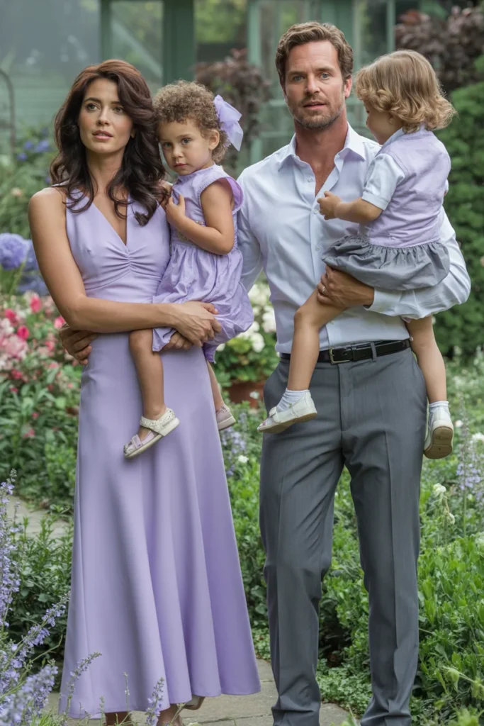 Family portrait outfits spring