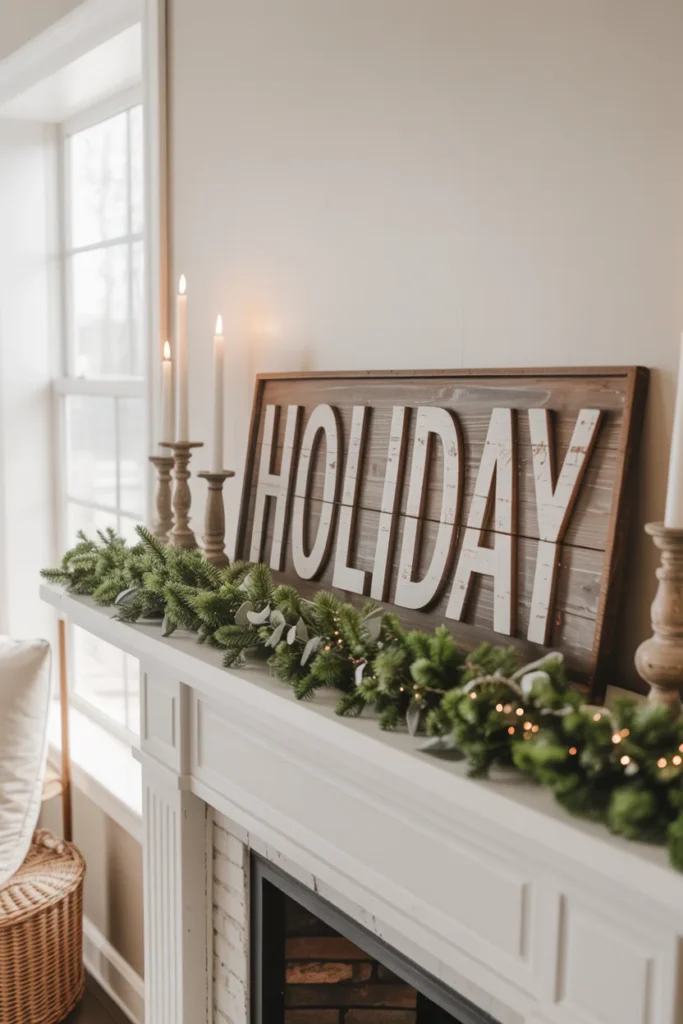 Farmhouse holiday sign decor