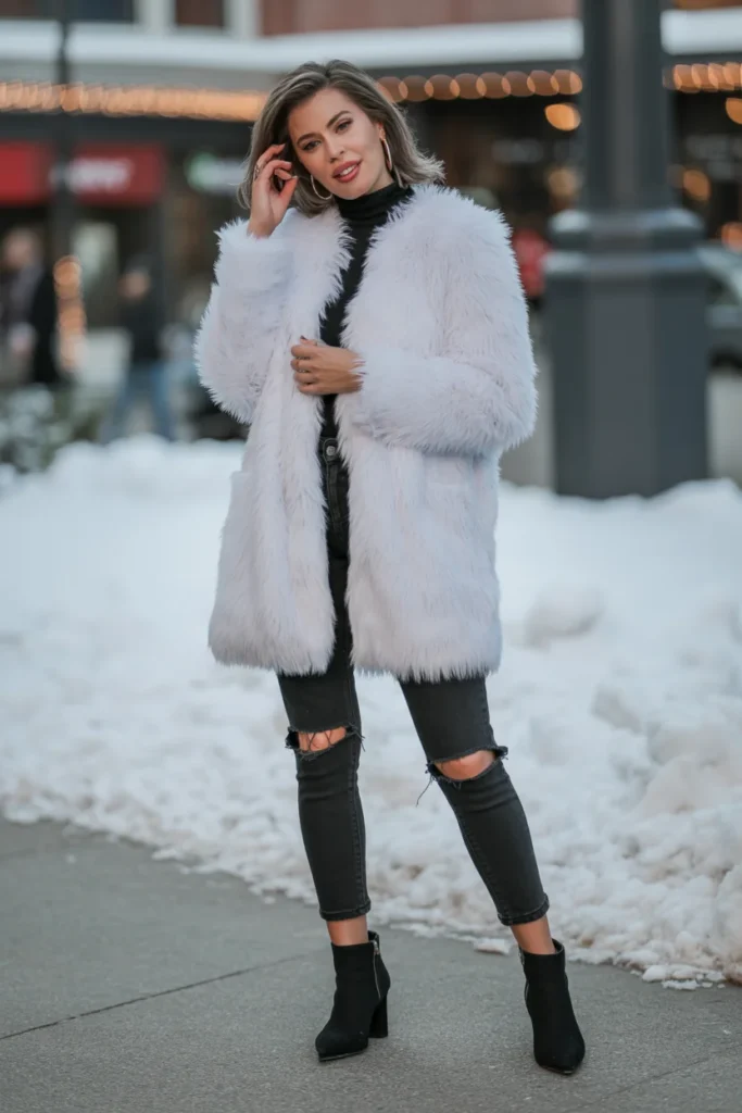 Faux fur edgy Christmas