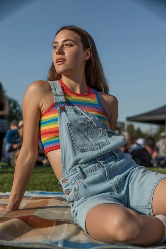 Festival overalls outfit