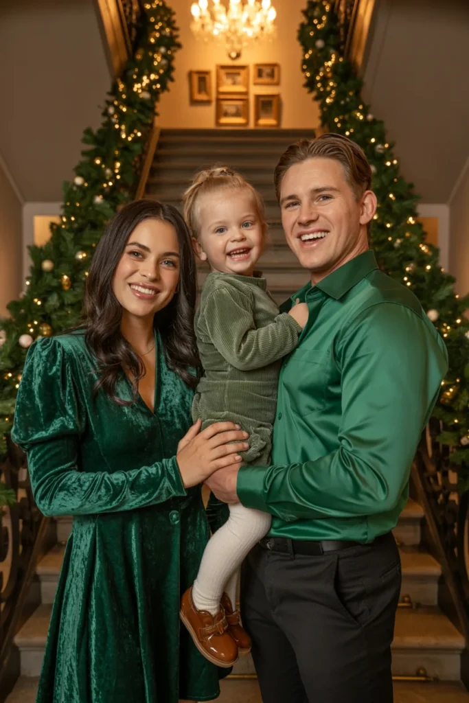 Festive family outfits velvet