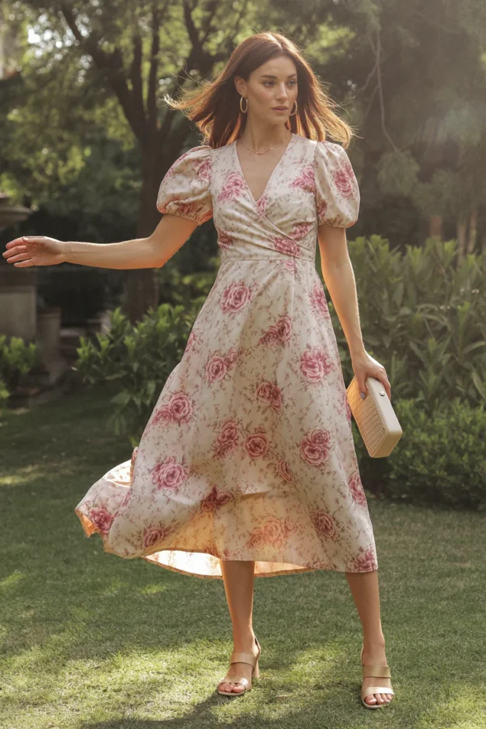 Floral bridal shower dress
