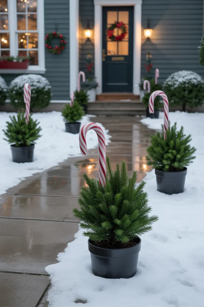Holiday lawn pathway decor