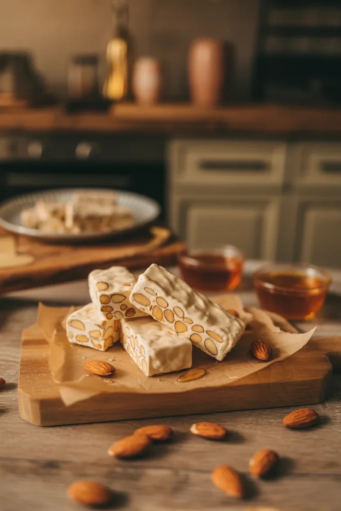 Honey nougat festive candy