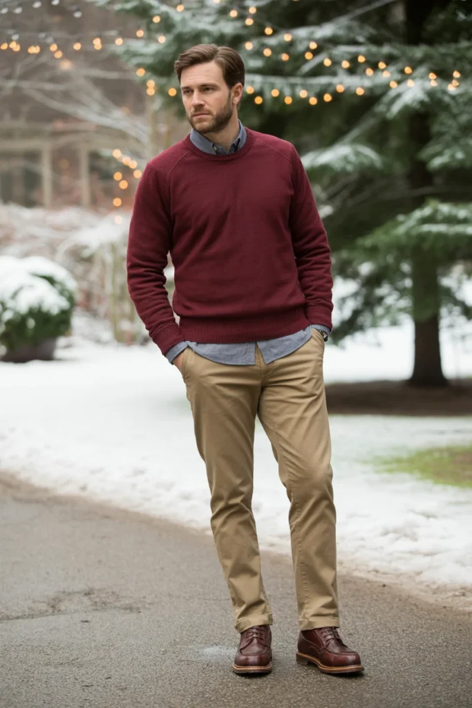 Layered Christmas outfit men