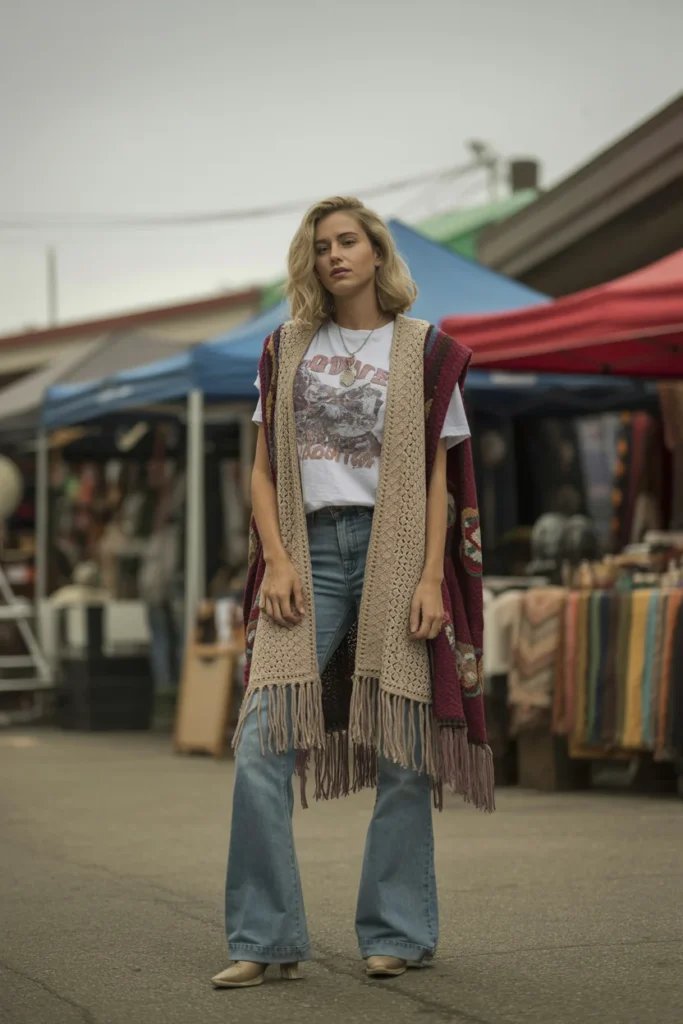 Layered hippie style