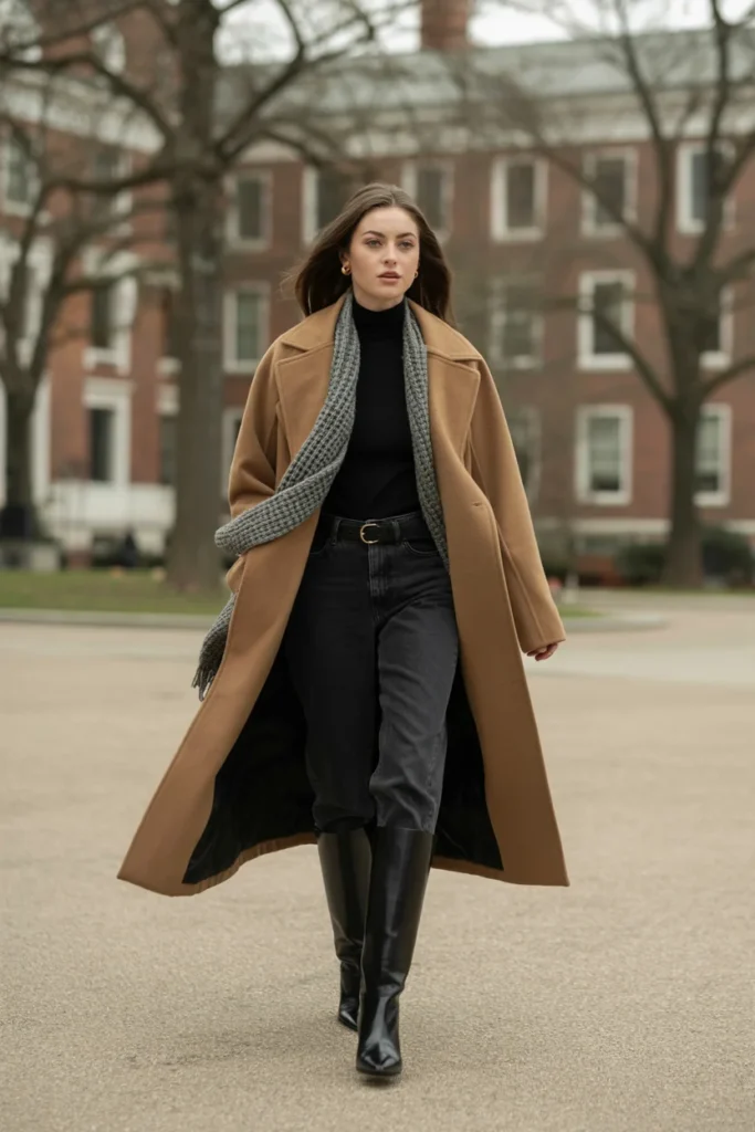 Longline coat winter outfit