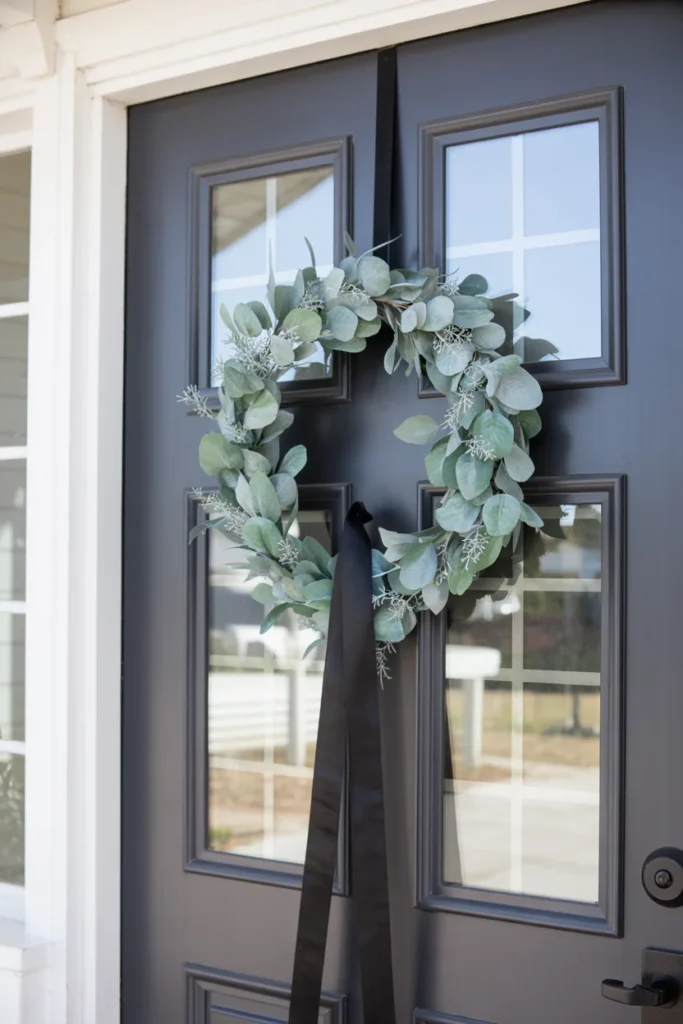 Modern Christmas wreath