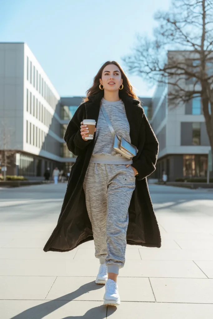 Monochrome loungewear school outfit