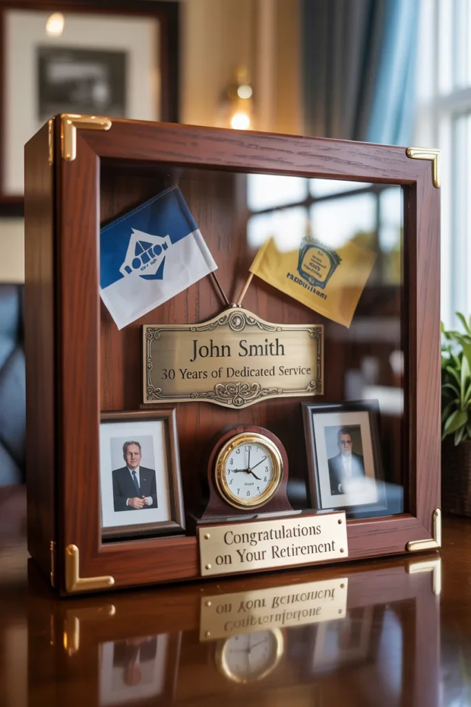 Personalized Retirement Plaque or Shadow Box
