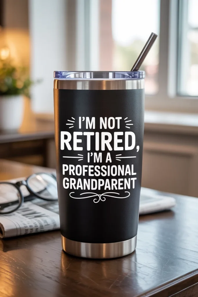 Personalized Retirement Tumbler with Funny Quote