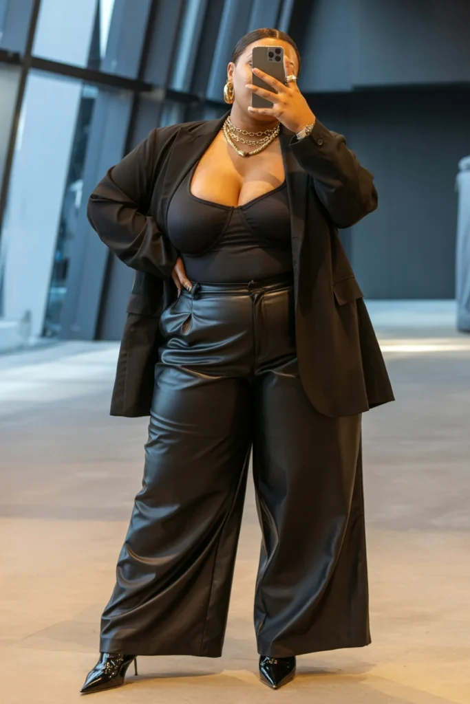 Plus size style ideas monochrome