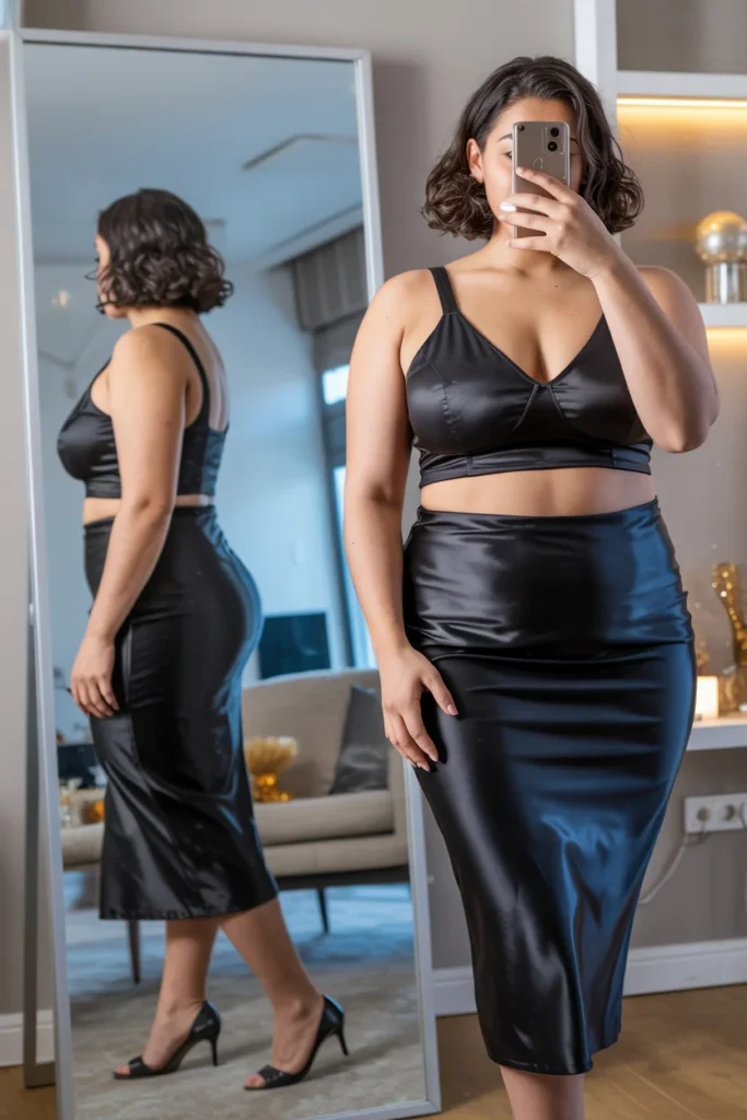 Plus size two-piece NYE outfit